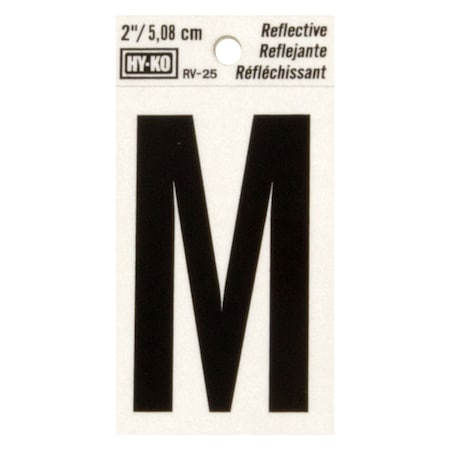 Hy-Ko 2In Reflective Letter M, 10PK B00425